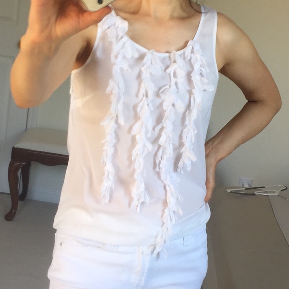 J CREW SLEEVELESS BLOUSE WITH RUFFLE DETAIL - Picture 4 of 9